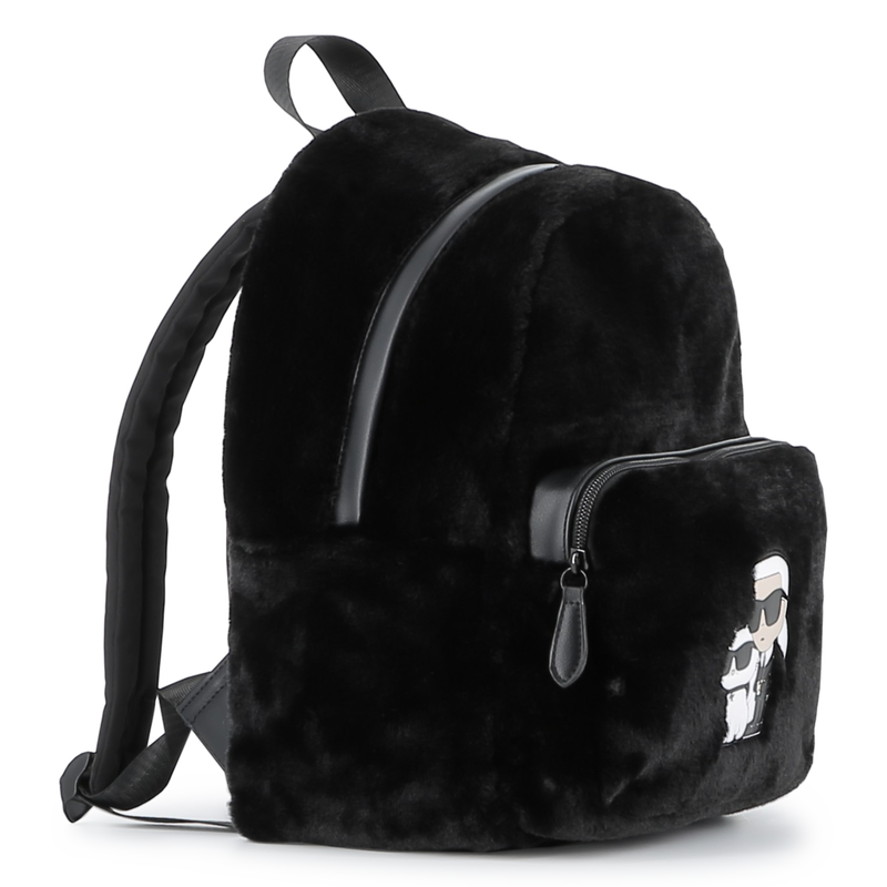 Kleiner Rucksack aus flauschigem Fleece KARL LAGERFELD KIDS 
                        M&Auml;DCHEN
