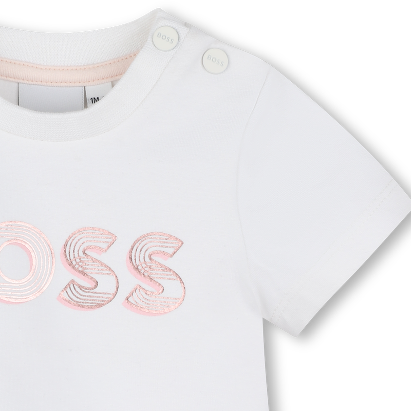 T-Shirt mit gl&auml;nzendem Druck BOSS 
                        M&Auml;DCHEN