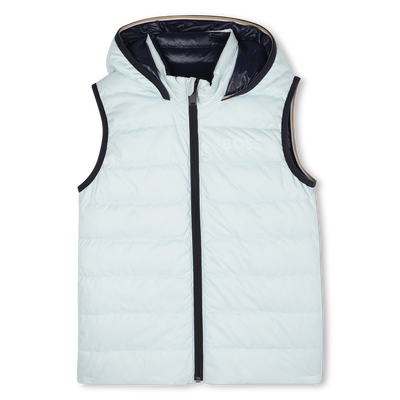 Daunenjacke mit Kapuze in Flann-Optik BOSS JUNGE