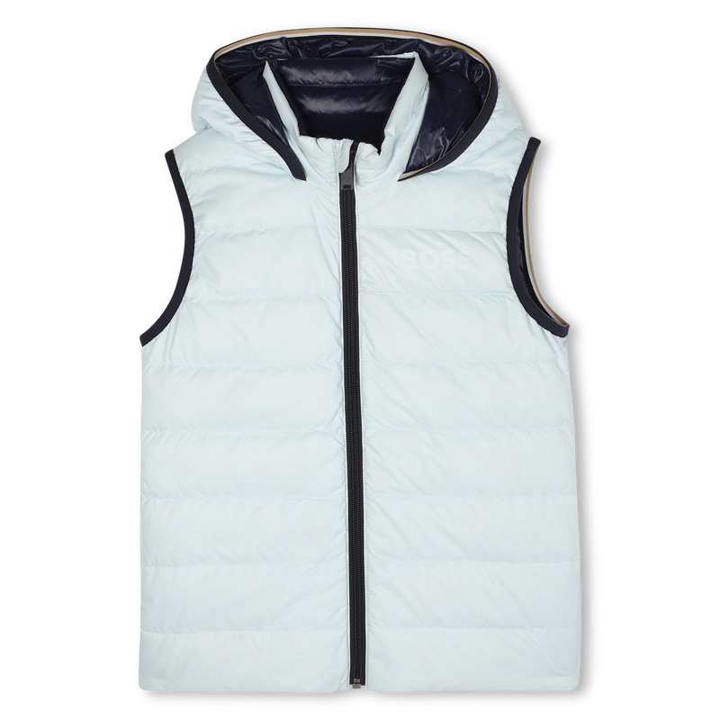 Daunenjacke mit Kapuze in Flann-Optik BOSS 
                        JUNGE