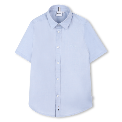 Einfarbiges Baumwollhemd BOSS JUNGE