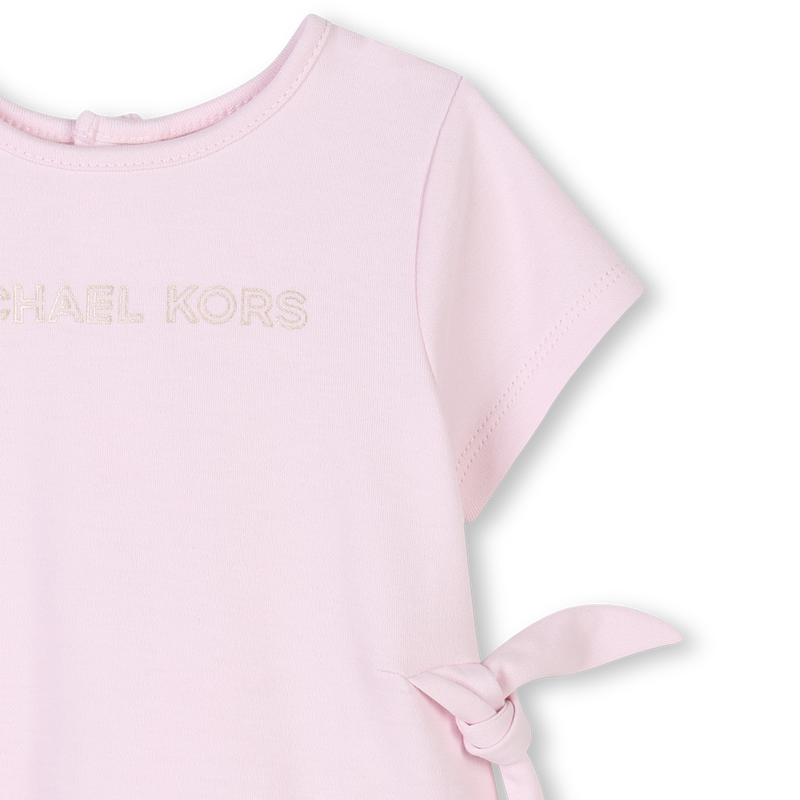 Kurz&auml;rmliges Baumwollkleid MICHAEL KORS 
                        M&Auml;DCHEN