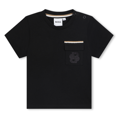 Baumwoll-T-Shirt mit Tasche BOSS JUNGE
