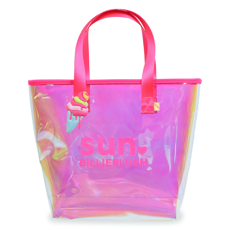 Gl&auml;nzender Shopper mit Badge BILLIEBLUSH 
                        M&Auml;DCHEN