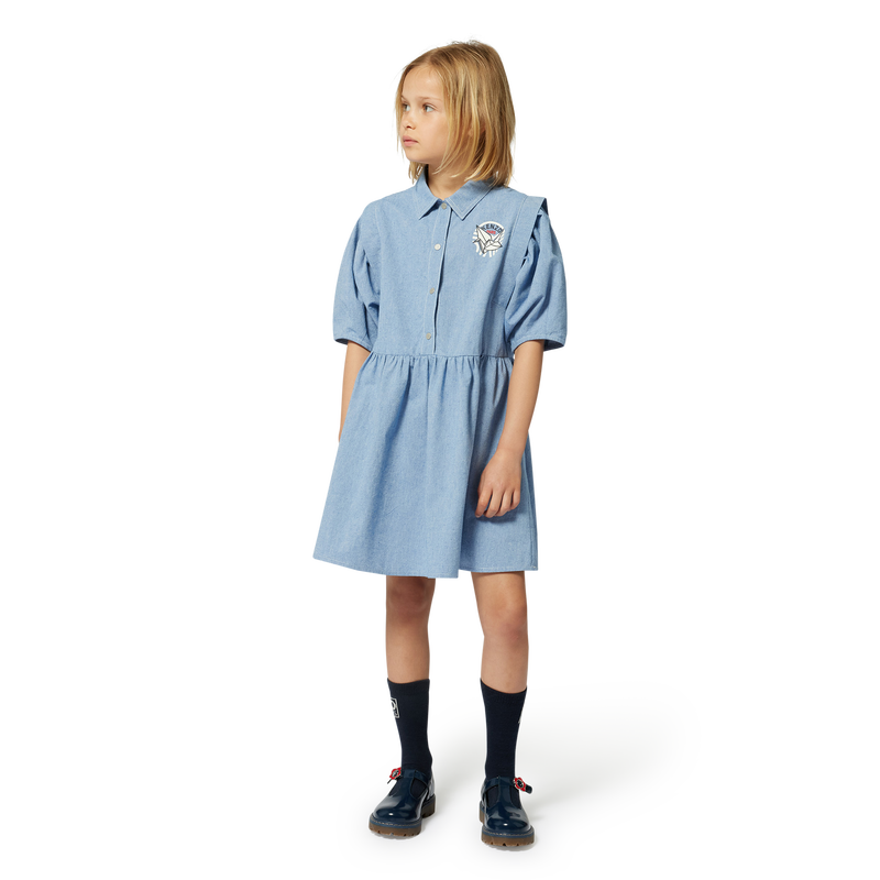 Hemdkleid aus Baumwolle KENZO KIDS 
                        M&Auml;DCHEN
