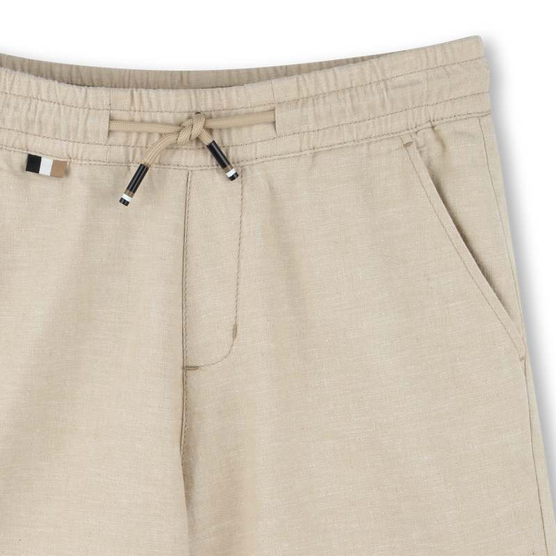 Leinen- und Baumwoll-Bermudas