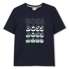 Kurz&auml;rmeliges t-shirt, MARINE, hi-res