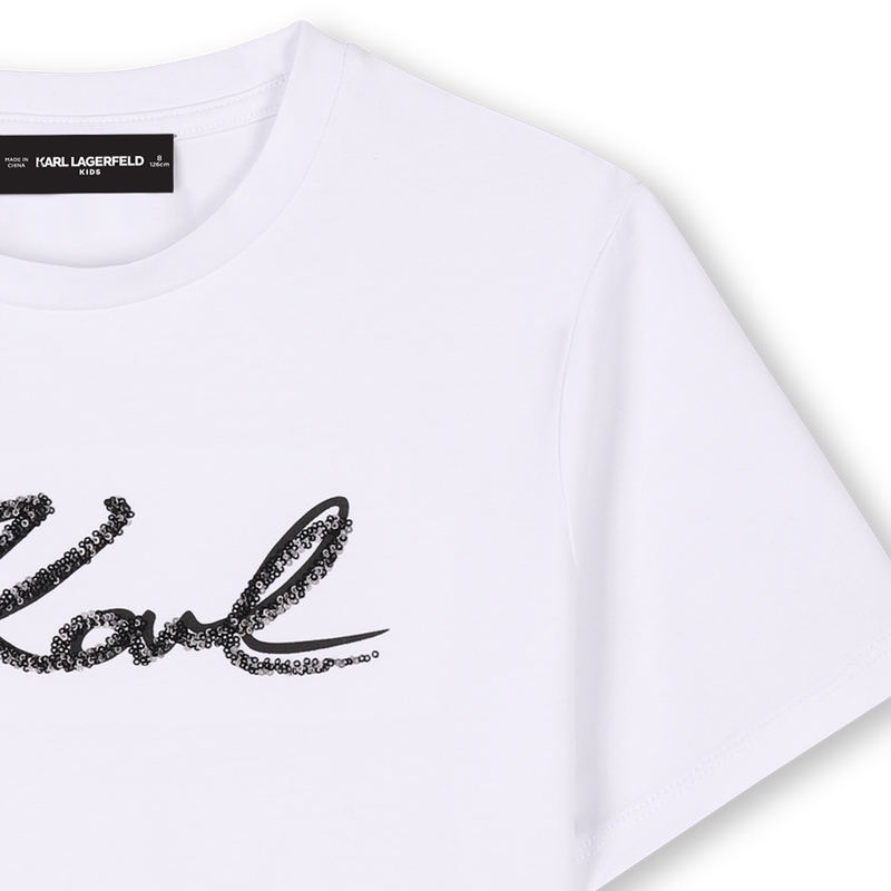 T-Shirt mit Pailletten KARL LAGERFELD KIDS 
                        M&Auml;DCHEN