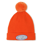 Fleece-Pompon-Strickm&uuml;tze, TIGERLILIE, hi-res