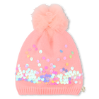 Gestrickte M&uuml;tze, PFLAUME, hi-res