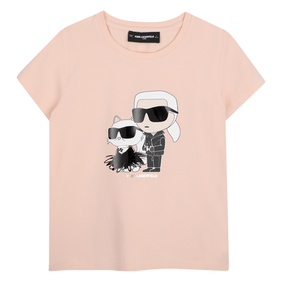 T-Shirt mit kurzen &Auml;rmeln KARL LAGERFELD KIDS M&Auml;DCHEN