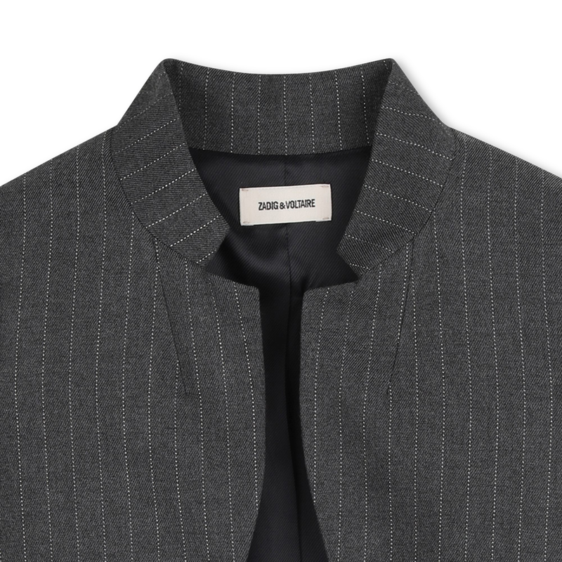 Gestreifte Jacke mit ausgefallenem Kragen ZADIG & VOLTAIRE 
                        M&Auml;DCHEN