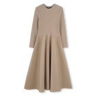 Langes Kleid aus zwei Materialien DKNY 
                    M&Auml;DCHEN