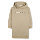Kapuzenkleid aus Fleece, BEIGE, hi-res