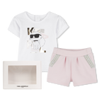 Set aus Shorts und T-Shirt KARL LAGERFELD KIDS 
                    M&Auml;DCHEN