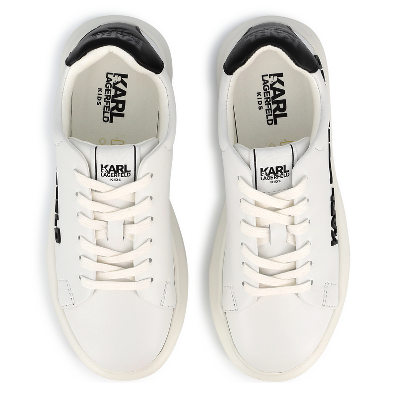 Schn&uuml;rsneakers aus Leder KARL LAGERFELD KIDS 
                        UNISEX