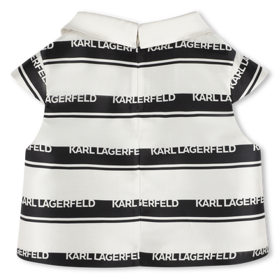 Gestreifte Bluse mit Logo KARL LAGERFELD KIDS M&Auml;DCHEN