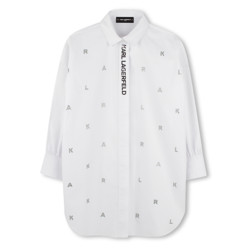 Lang&auml;rmeliges Hemdkleid KARL LAGERFELD KIDS 
                        M&Auml;DCHEN