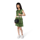 Plissiertes kurz&auml;rmeliges kleid KARL LAGERFELD KIDS 
                    M&Auml;DCHEN