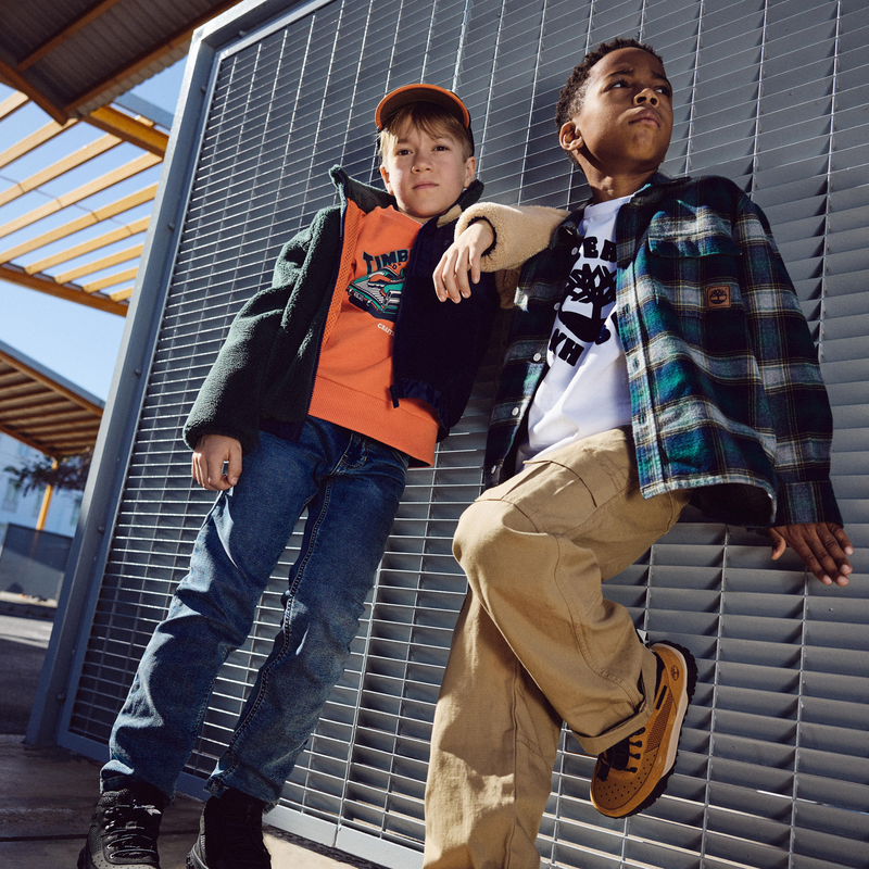 Sweatshirt aus geb&uuml;rstetem Fleece TIMBERLAND 
                        JUNGE