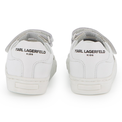 Low-Top-Sneaker aus Rindsleder KARL LAGERFELD KIDS UNISEX