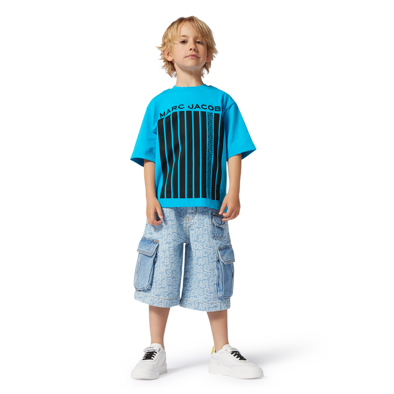 Zweifarbiges Baumwoll-T-Shirt MARC JACOBS 
                        JUNGE