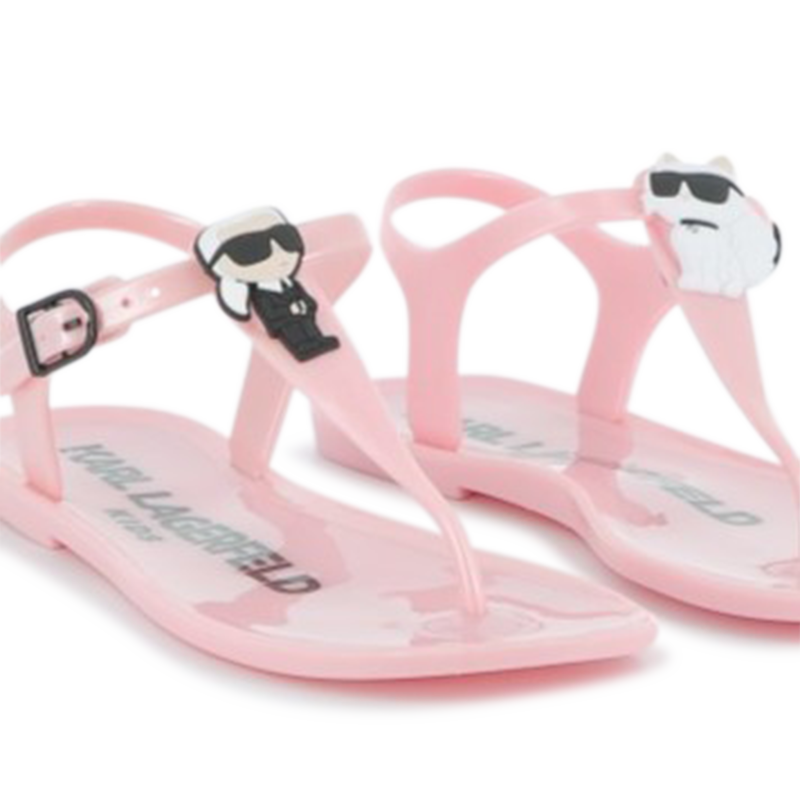 Schnallen-Sandalen mit Badge KARL LAGERFELD KIDS 
                        M&Auml;DCHEN