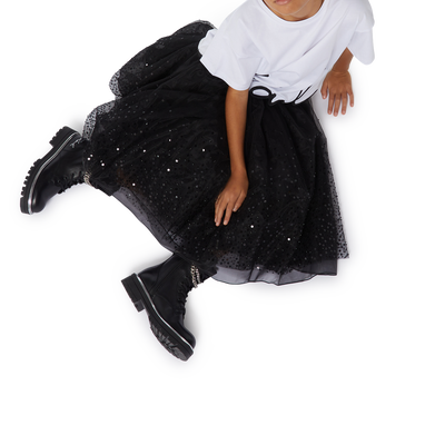 Baumwoll-Cap mit Strassbesatz KARL LAGERFELD KIDS M&Auml;DCHEN