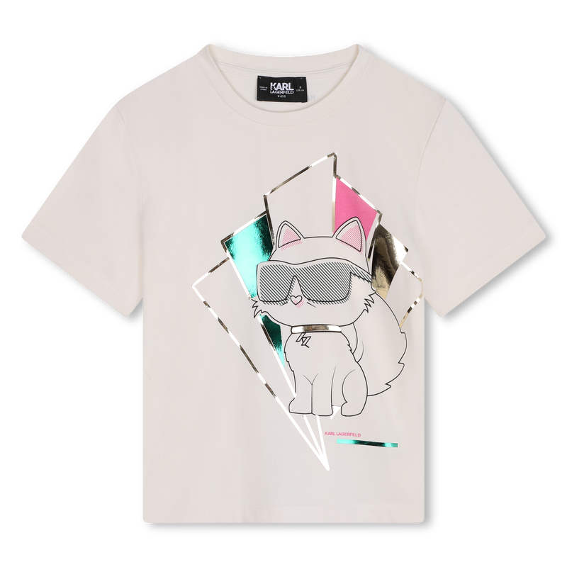 T-Shirt mit platziertem Print KARL LAGERFELD KIDS 
                        MÄDCHEN