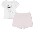 Set aus Shorts und T-Shirt KARL LAGERFELD KIDS 
                    M&Auml;DCHEN