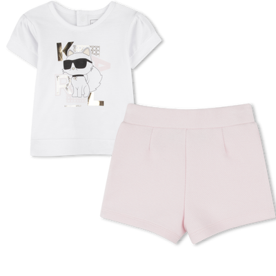 Set aus Shorts und T-Shirt KARL LAGERFELD KIDS M&Auml;DCHEN