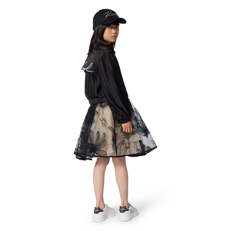 JACKE MIT PLISSIERTEN &Auml;RMELN KARL LAGERFELD KIDS 
                        M&Auml;DCHEN