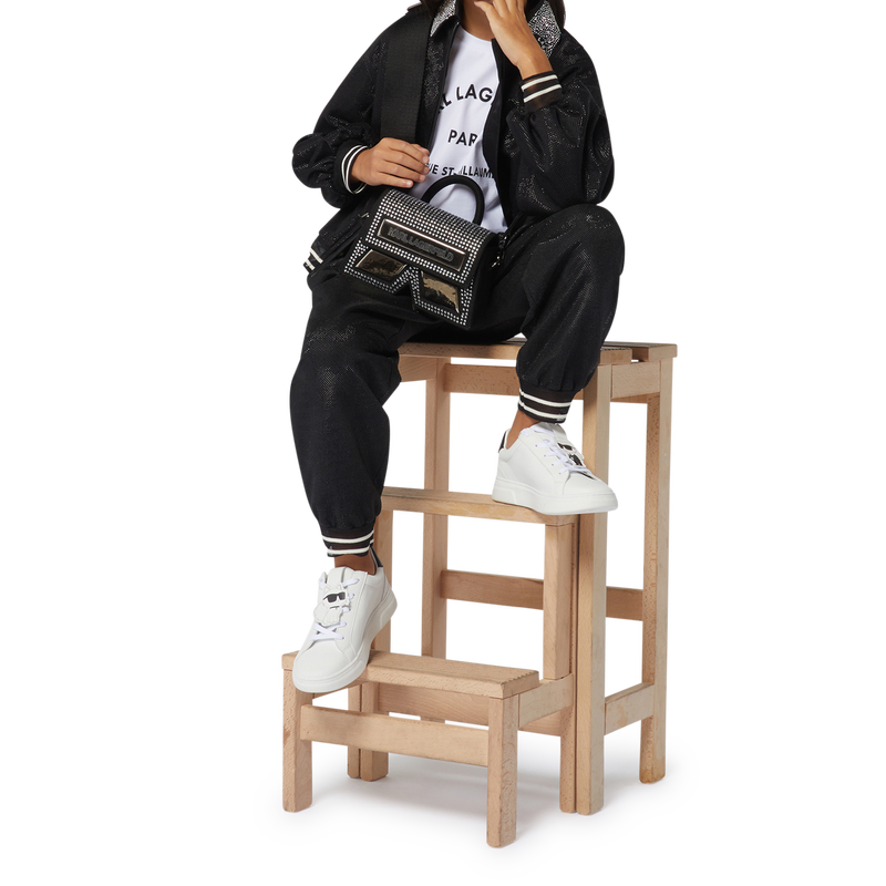 Sweatjacke mit Strasssteinen KARL LAGERFELD KIDS 
                        M&Auml;DCHEN