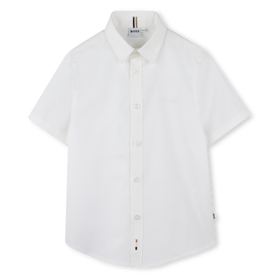Einfarbiges Baumwollhemd BOSS JUNGE