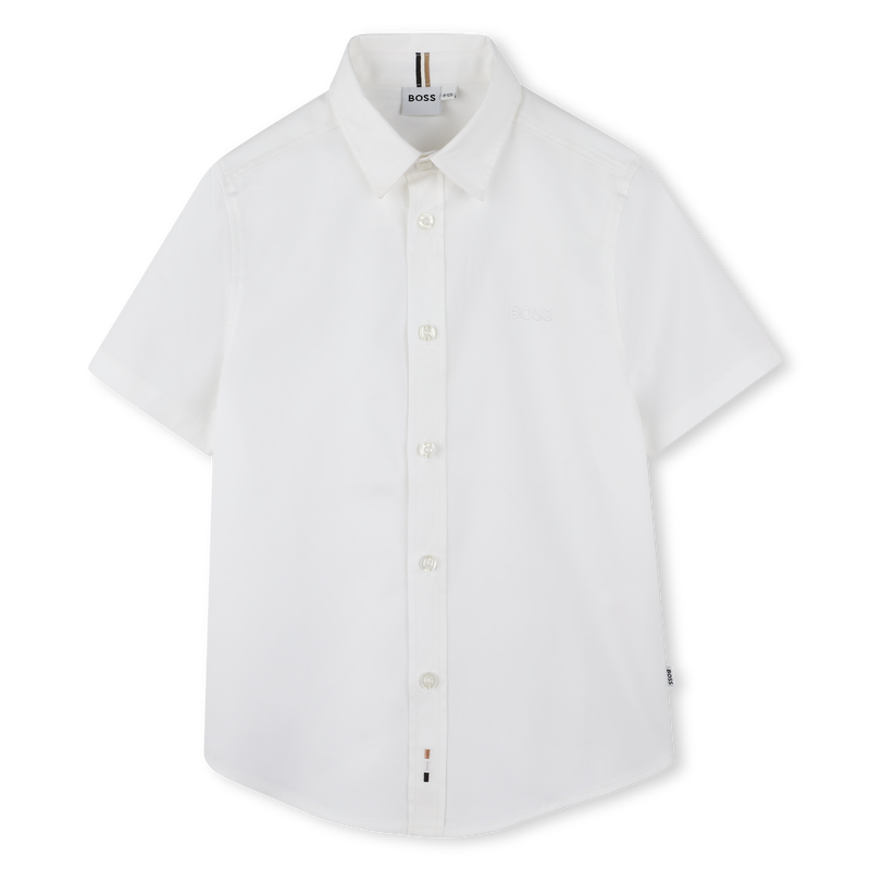 Einfarbiges Baumwollhemd BOSS 
                        JUNGE