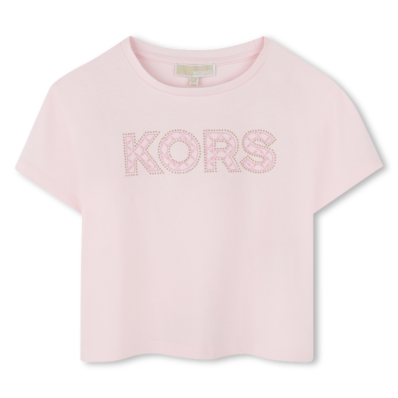 Kurzes Baumwoll-T-Shirt MICHAEL KORS 
                        M&Auml;DCHEN