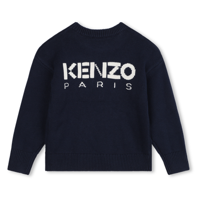 Strickpulli mit Blume und Logo KENZO KIDS M&Auml;DCHEN