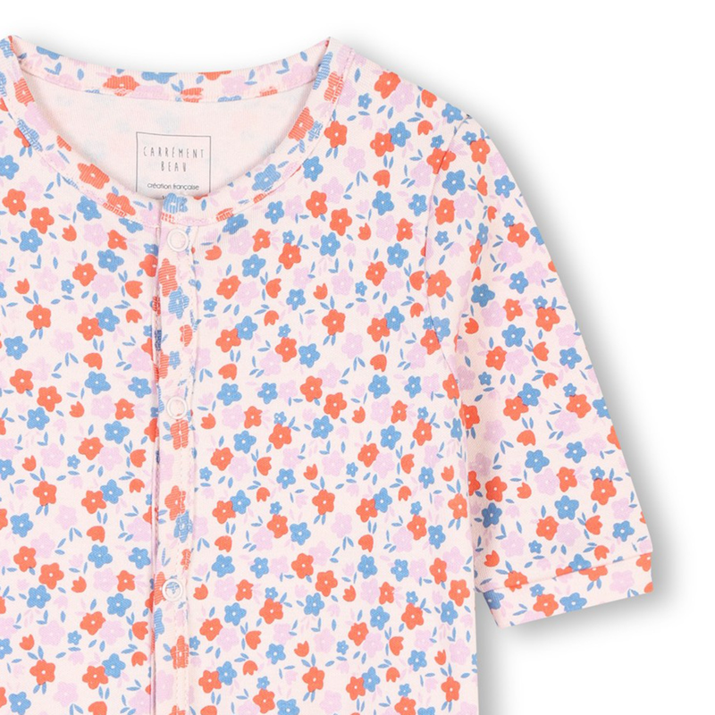 Strampler aus Samt CARREMENT BEAU 
                        M&Auml;DCHEN