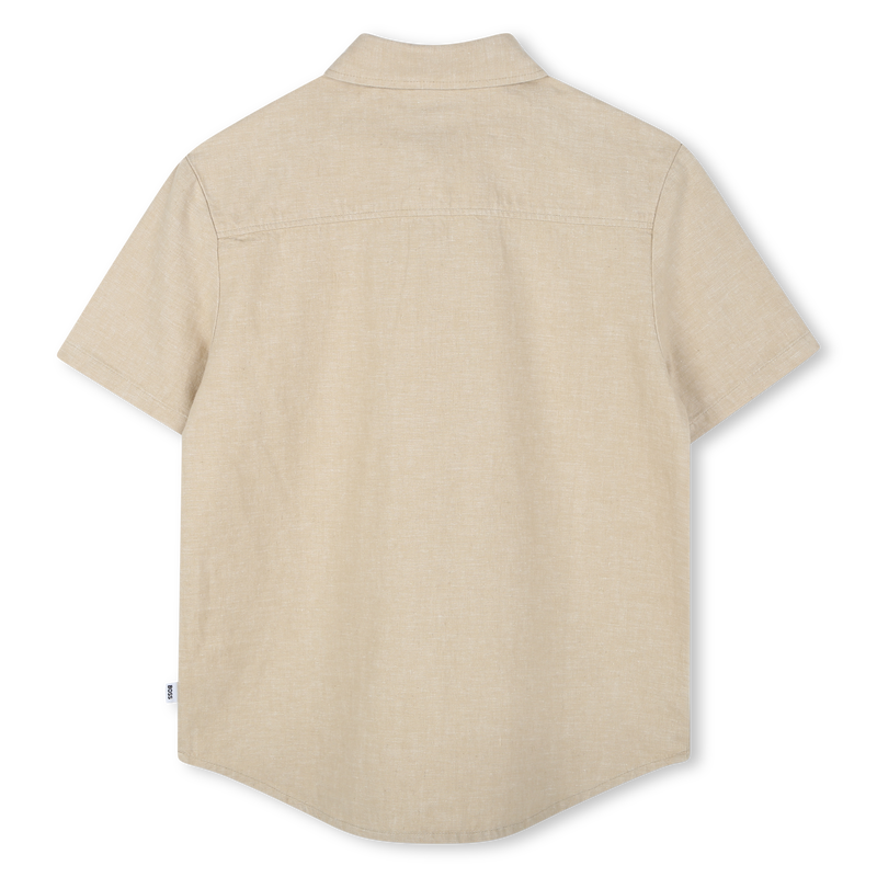 Weites Baumwollhemd mit Leinen BOSS 
                        JUNGE