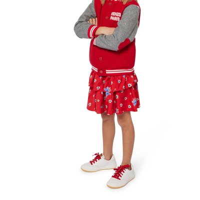 Volant-Rock mit Print KENZO KIDS M&Auml;DCHEN