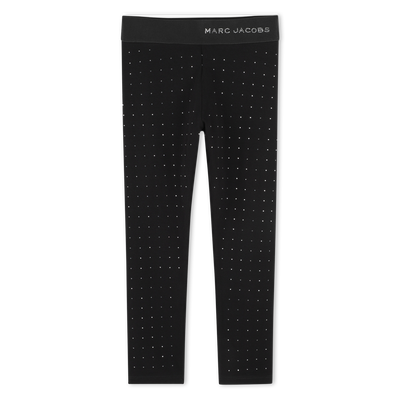 Unifarbene Leggings mit Strass MARC JACOBS M&Auml;DCHEN