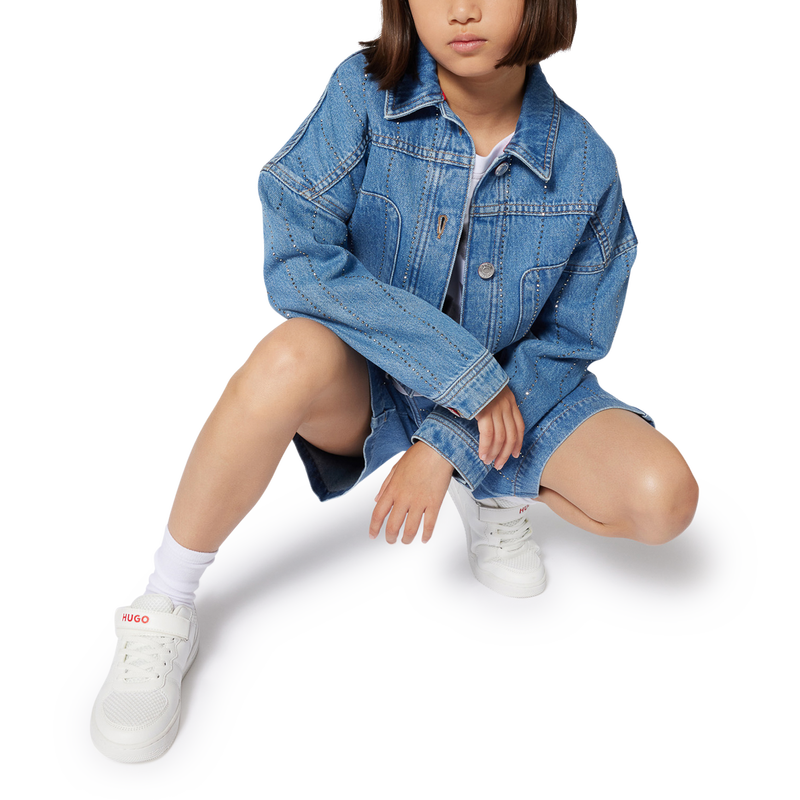 Gestreifte Jeansjacke HUGO 
                        M&Auml;DCHEN