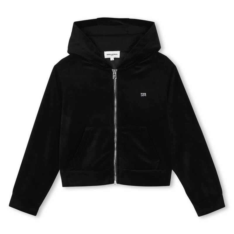 Cardigan aus Samt mit Kapuze SONIA RYKIEL 
                        M&Auml;DCHEN