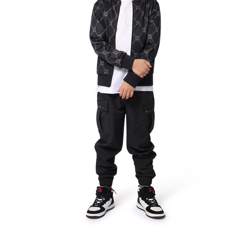 Sweatjacke aus Molton HUGO 
                        JUNGE