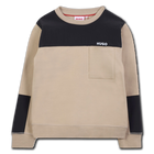 Sweatshirt mit Rundhalsausschnitt, BEIGE/SCHWARZ, hi-res