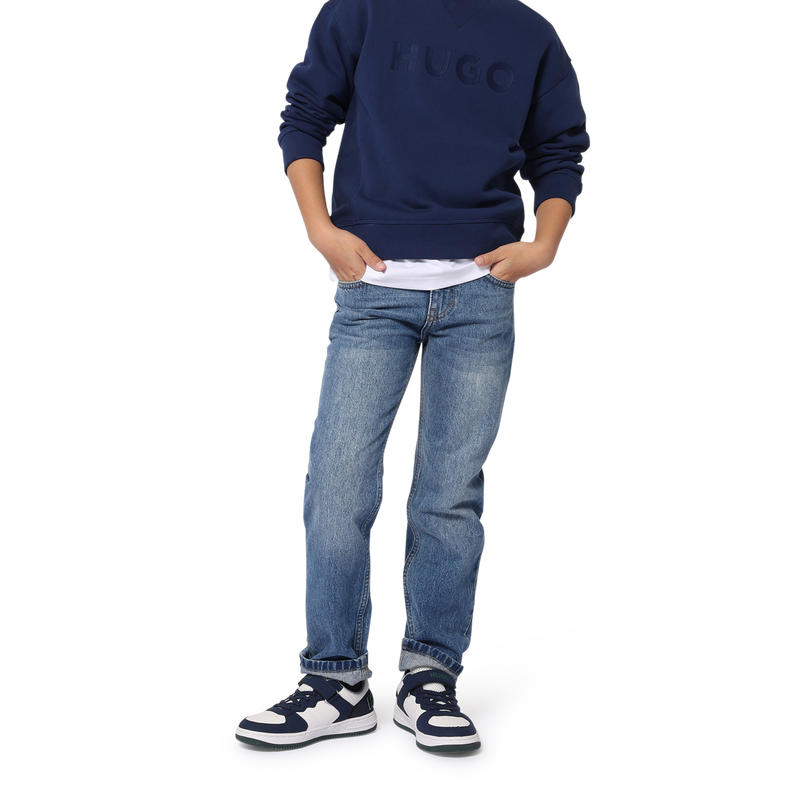Gerade Jeans aus Baumwolle HUGO 
                        JUNGE