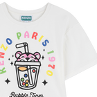 Kleid mit gl&auml;nzendem print KENZO KIDS 
                    M&Auml;DCHEN