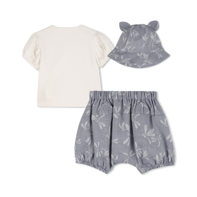 T-SHIRT, BUCKET HAT UND LATZHOSE KENZO KIDS M&Auml;DCHEN