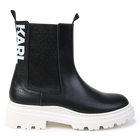 Leder-Stiefeletten KARL LAGERFELD KIDS 
                    M&Auml;DCHEN