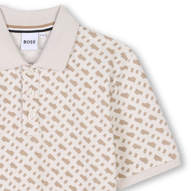 Gerades Poloshirt mit Print BOSS 
                        JUNGE